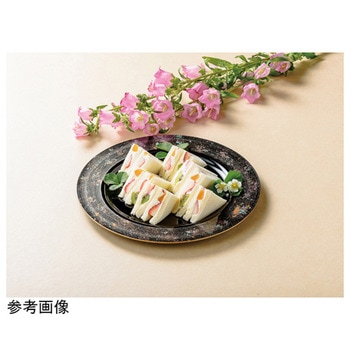 ビッグプレート 銀光彩外渕金裏黒 福井クラフト