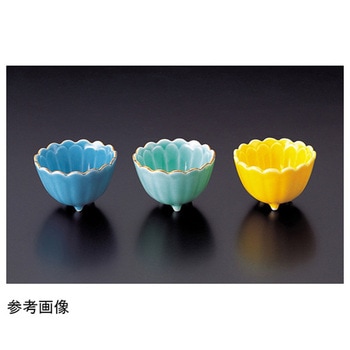 陶 菊型三ッ足珍味 大 福井クラフト