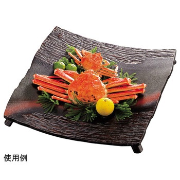 木製尺4.5 U乱引四足盛器 福井クラフト