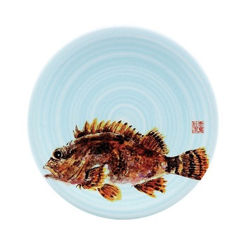 A150寿司皿 渦青磁 福井クラフト