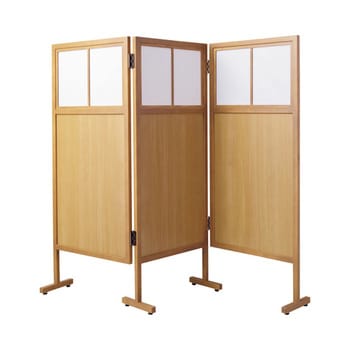 木製三連パーテーション 福井クラフト