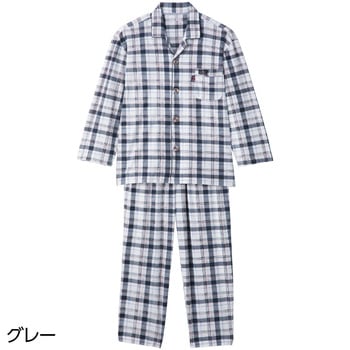 紳士大きめボタンのびのびストレッチパジャマ ケアファッション