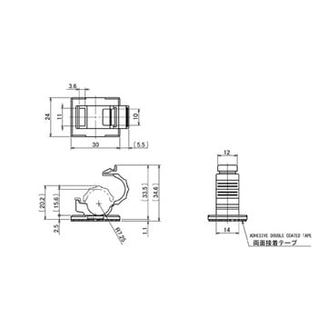 NKクランプ 1箱 100個 グレー DKNシリーズ ニックス