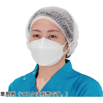 不織布ディスポキャップ 白 フリーサイズ 100枚入 フィフティ・ヴィジョナリー
