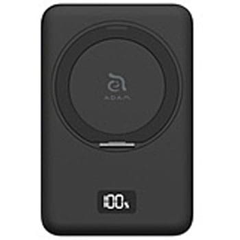 準固体電池採用収納式回転スタンド搭載モバイルバッテリー 5000mAh APBADVTSB5BK ADAM elements