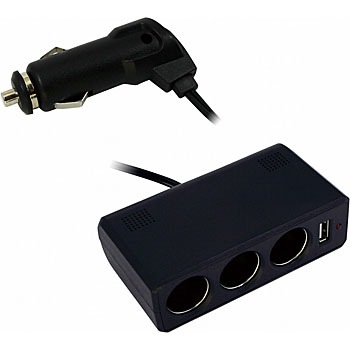 VC-124 DC/DCコンバーター(24V変換12V)USB付 BK 1個 Pellucid(旧
