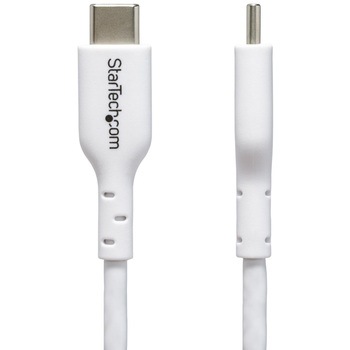 USB-C充電ケーブル/3m/USB 2.0/60W 3A/USB Power Delivery 2.0/オス-オス/ホワイト/PD対応 ノートパソコン用 Type-C データ転送同期 高速充電コード StarTech.com