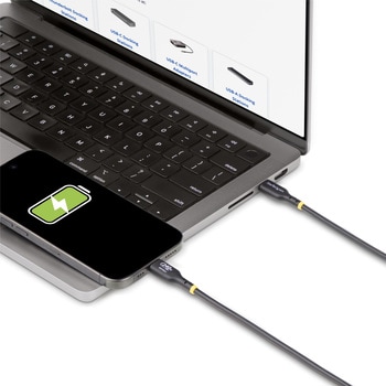 USB-C充電ケーブル/USB 2.0/オス・オス/PD対応 Type-C データ転送 急速 高速充電コード StarTech.com