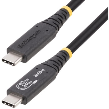 USB4ケーブル/40Gbps/Type-C/240W 5A Power Delivery/8K120Hz/DP Altモード/オス・オス/USB-IF/Thunderbolt互換/RoHS準拠/高速充電 データ転送 StarTech.com