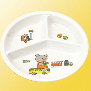 こぐまちゃん 三つ仕切り皿小 マルケイ(国際化工)