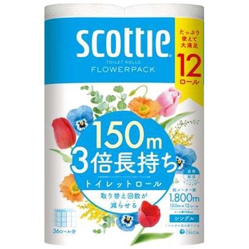 スコッティ フラワーパック 3倍長持ち 日本製紙クレシア