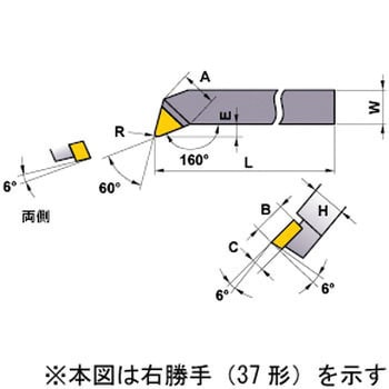 38-1(HTi10) ろう付けバイト 1本 三菱マテリアル 【通販モノタロウ】