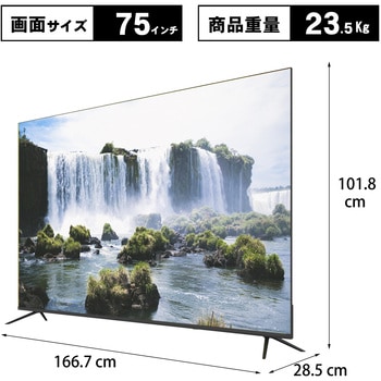 <アペックス>75型4K対応液晶モニター(4K対応/HDMI3系統搭載/壁掛け対応) APEX