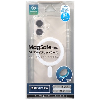 iPhone16 6.1インチ対応 マグネットリングでアクセサリのずれを防止 MagSafe対応ハイブリッドケース y&k
