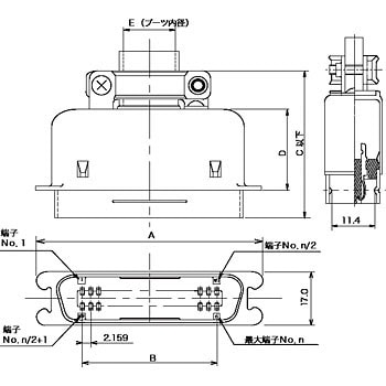 57e 57eシリーズ ノイズ対策品半田付プラグコネクタ 1個 第一電子工業 Ddk 通販サイトmonotaro