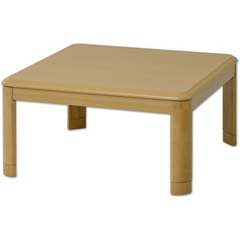 こたつ本体 こたつテーブル 80×80cm 継脚あり 家具調 ラウンド加工 YAMAZEN(山善)