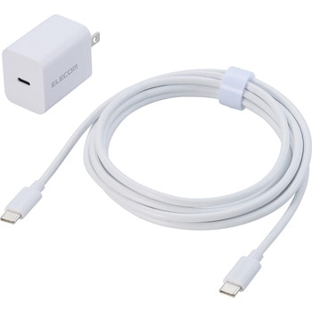 Type-C充電器 PD 20W 1ポート ケーブル付属 2.5m 【iPhone iPad Android スマホ タブレット 各種対応】 エレコム