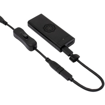 PD100W対応 USB3.2Gen1 Type-C 電源スイッチケーブル 20cm アイネックス