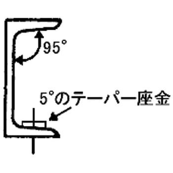 M6(1/4) テーパーワッシャー 5°(鉄/ユニクローム) 1パック(18個) 大阪