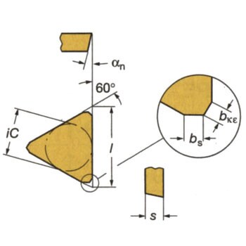 肩削り90°カッター用チップ サンドビック フライス用チップ三角形