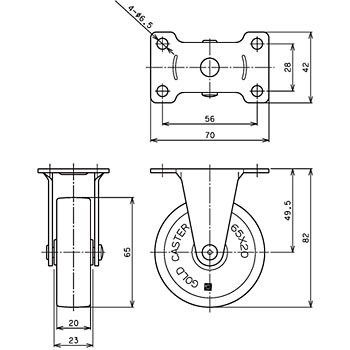 EK-65N �S�[���h�L���X�^�[EK�Œ��(�i�C�����ԗ�) �������p �y�׏d�p 05581467