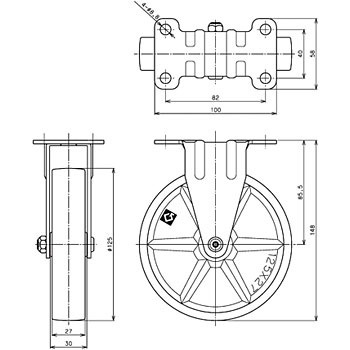 EK-125N �S�[���h�L���X�^�[EK�Œ��(�i�C�����ԗ�) �������p �y�׏d�p 05581494