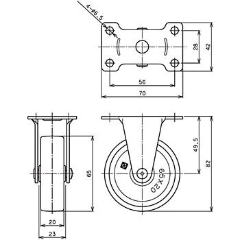 EK-65U �S�[���h�L���X�^�[EK�Œ��(�E���^���ԗ�) �������p �y�׏d�p 05581512