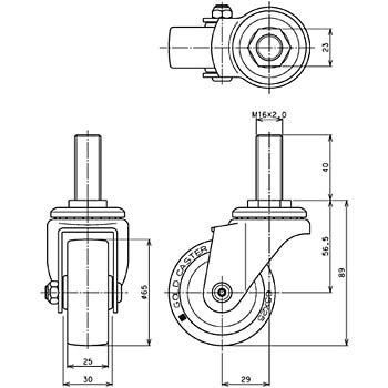 SA-65UB M16�~P2.0 �S�[���h�L���X�^�[SA(�E���^���ԗ�B��) �������p ���y�׏d�^�C�v �l�W���� 05581817
