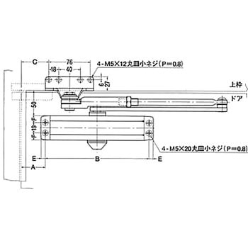 ドアクローザー 80シリーズ パラレル型(アングルステータイプ) NEW STAR(日本ドアーチェック製造)