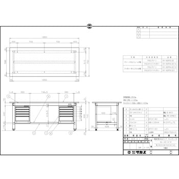 直送品】 サカエ 軽量作業台ＫＫタイプ（スモールキャビネット付） KK