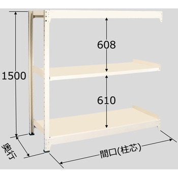 サカエ 中量棚WG型(300kg/段・連結・高さ1200mm・4段タイプ) WG8524R