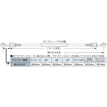 アルミ メッキ [ガイド付] ユニバーサルホース スモーク AC-PERFORMANCELINE