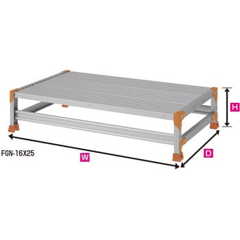 Danchi(ダンチ) 作業台 1段 FGN (踏面:標準タイプ) ピカコーポレイション 作業台(作業用踏台) 【通販モノタロウ】
