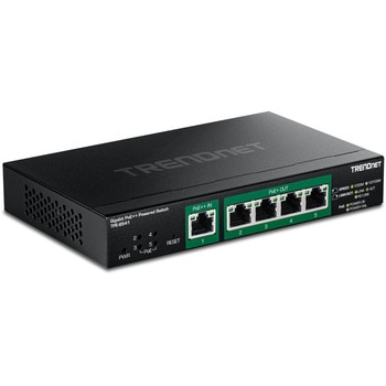 5ポートギガビットPoE++受電対応マネージドスイッチ(PoEパススルー機能搭載) TRENDnet