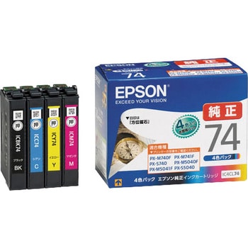 IC4CL74 純正インクカートリッジ EPSON IC74 1パック(4個) EPSON ...