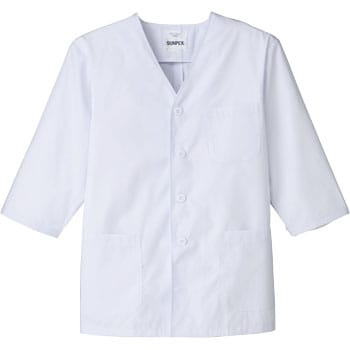 男性用調理衣 最高級 高評価の贈り物 七分袖 ホワイト FA-323