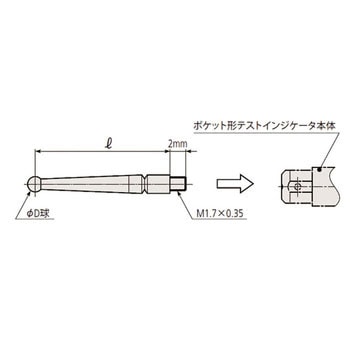 ポケット形テストインジケータ 替測定子 Mitutoyo(ミツトヨ)