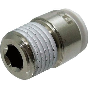 タッチコネクター5/六角穴付メイルコネクタ白 千代田通商