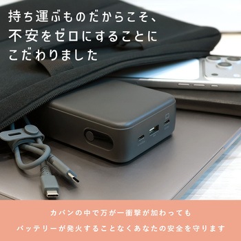 MOT-MBSS20001-BK 準固体モバイルバッテリー 20000mAh PD65W 1個