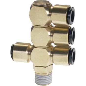 12-04S2D1 タッチコネクターFUJI/トリプルバンジョー(金属) 千代田通商 05729376