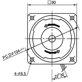 アステロ インダクションモーター 200/200/220V リード線タイプ 取付角寸法90mm A9M40C