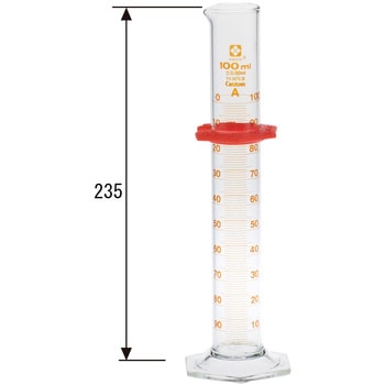 メスシリンダー ガラス 目盛付 カスタムA SIBATA(柴田科学)