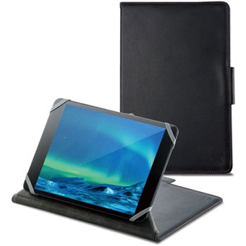 タブレット汎用ブックタイプケース/ソフトレザー/カメラ対応/7.0~8.4inch エレコム