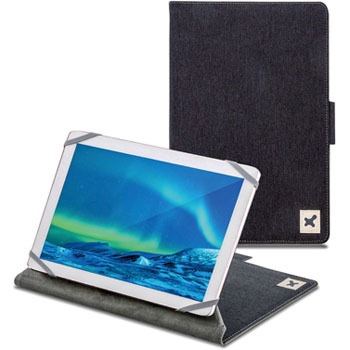 タブレット汎用ブックタイプケース/ファブリック/カメラ対応/8.5~10.5inch エレコム