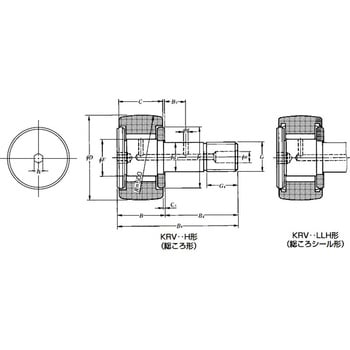 KRV62LLH NTN総ころ形 カムフォロア 1個 エヌティーエヌ(NTN) 【通販