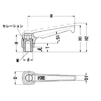 クランプレバー(めねじ) KF MIYOSHI(小西製作所)