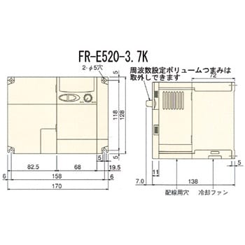 Fr E5 3 7k インバータ Freqrol E500シリーズ 1台 三菱電機 通販サイトmonotaro