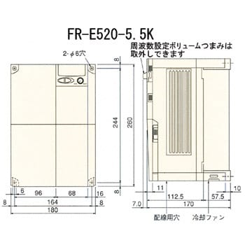 三菱インバータFREQROL-E500 FR-E520-3.7Kw保証付き