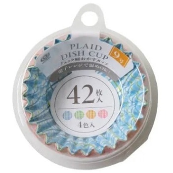 おかずカップ チェック柄 9号 42枚入 オカザキ