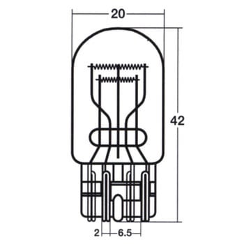 ウェッジベース電球  12V ダブル(耐震) STANLEY(スタンレー電気)
